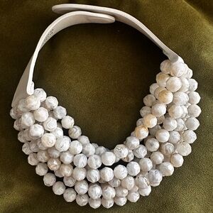 Fairchild Baldwin White Leather Collar